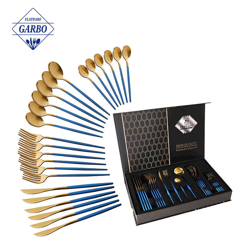 Spray Color Stainless Steel Flatware Sets with High End Gift Case