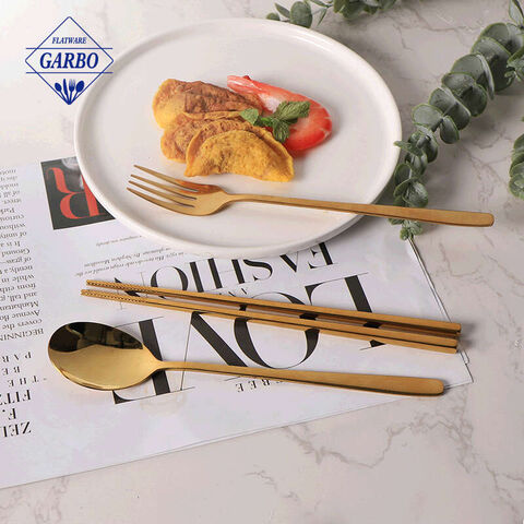 Garbo Fatware Set Golden Color Cutlery with Special Design 