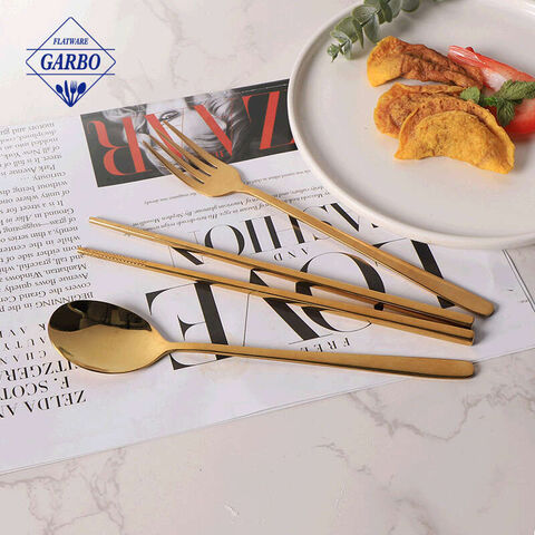 Garbo Fatware Set Golden Color Cutlery with Special Design 