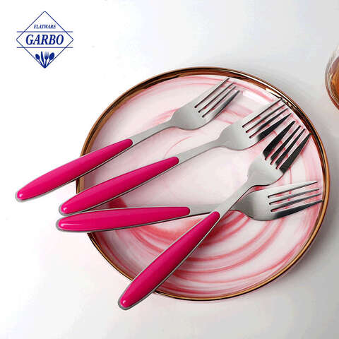 High Quality Stainless Steel Cutlery Sets With Red Plastic Handle