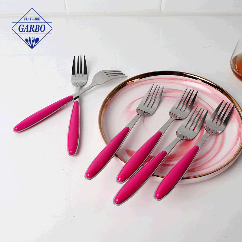 High Quality Stainless Steel Cutlery Sets With Red Plastic Handle