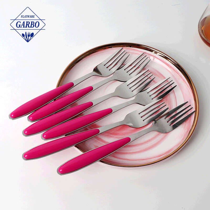 High Quality Stainless Steel Cutlery Sets With Red Plastic Handle
