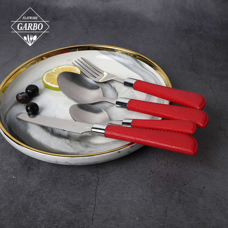 Set sendok garpu makan malam stainless steel set 4 buah termasuk sendok pisau garpu & sendok teh