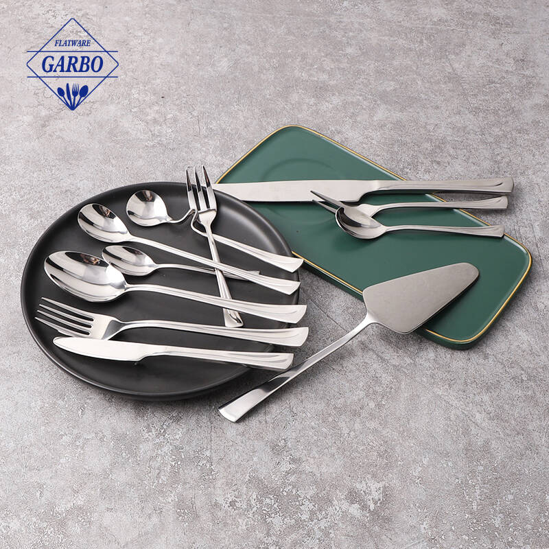 201 Stainless steel cutlery sets flatware elegant style for kitchen