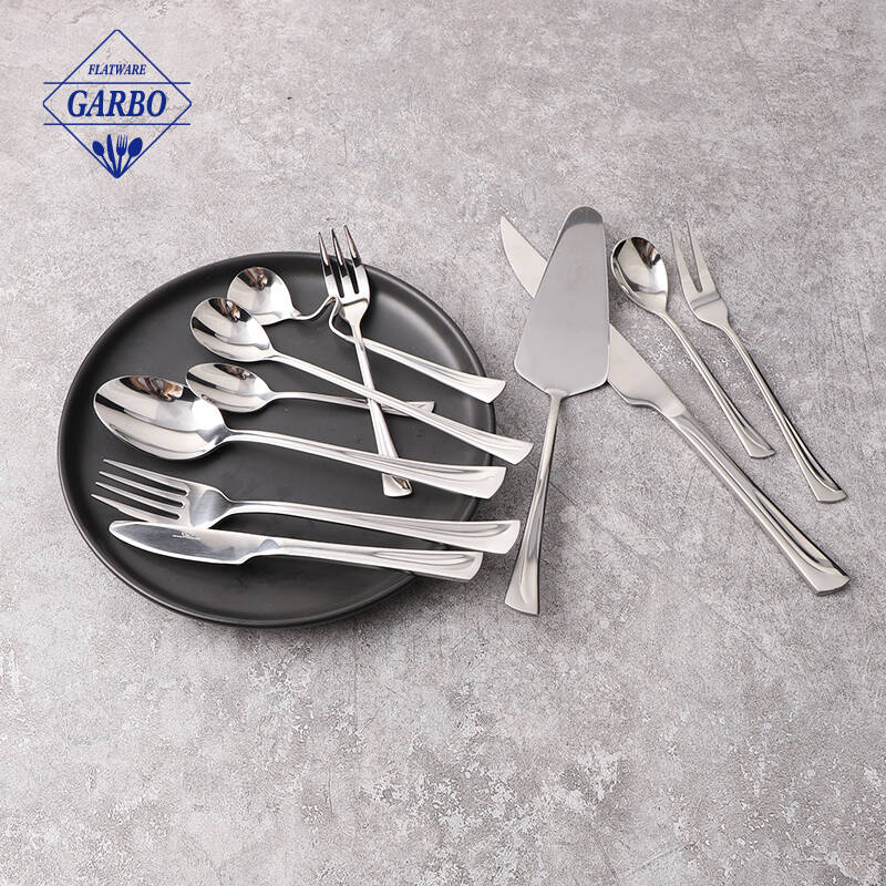 201 Stainless steel cutlery sets flatware elegant style for kitchen