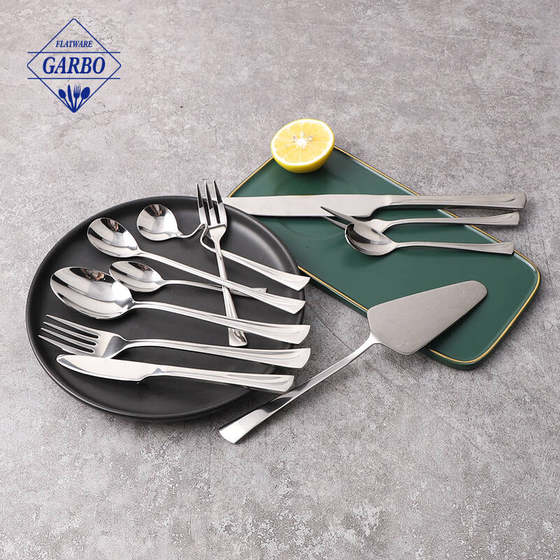 201 Stainless steel cutlery sets flatware elegant style for kitchen