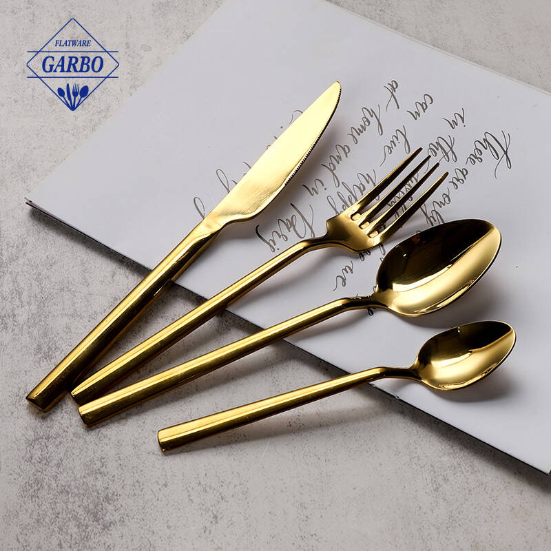 luxury design mirror polish cutlery sets for dinner