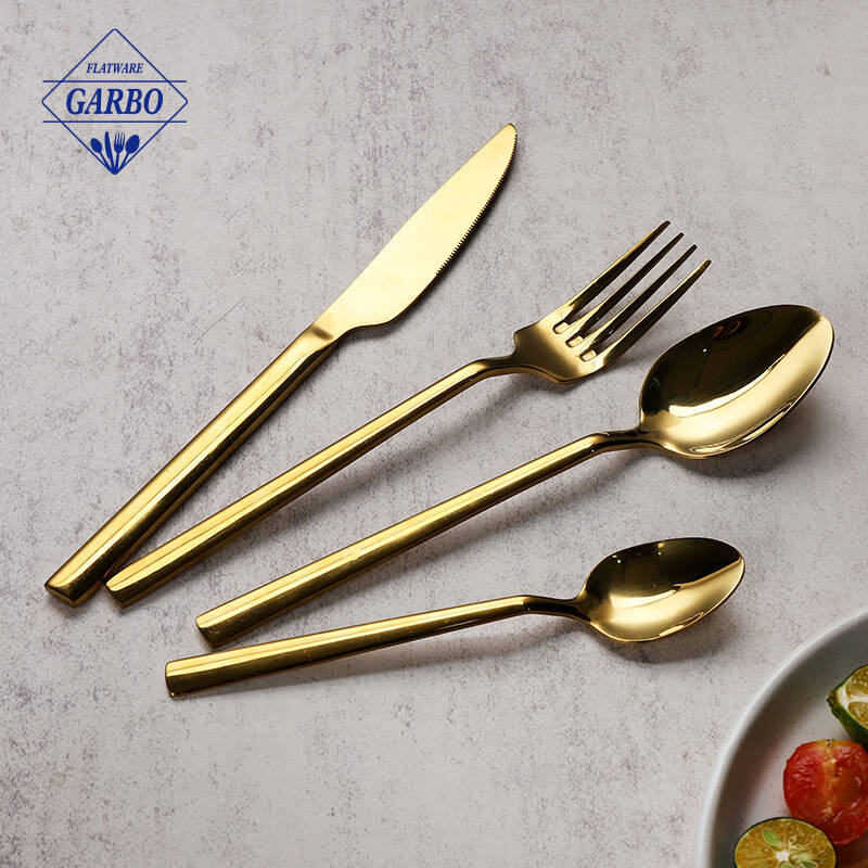 luxury design mirror polish cutlery sets for dinner