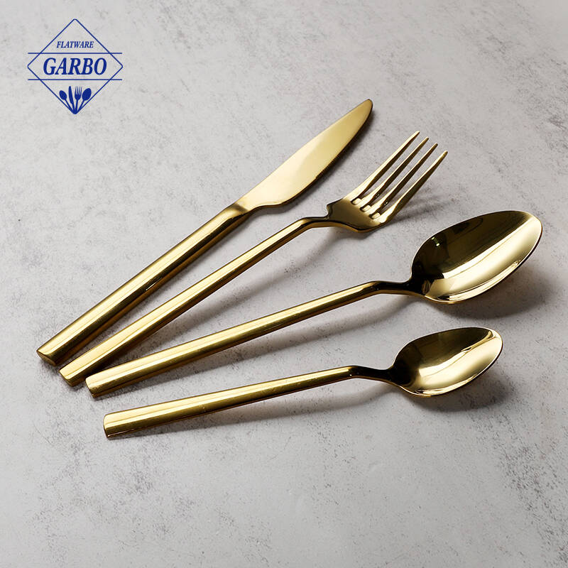 luxury design mirror polish cutlery sets for dinner