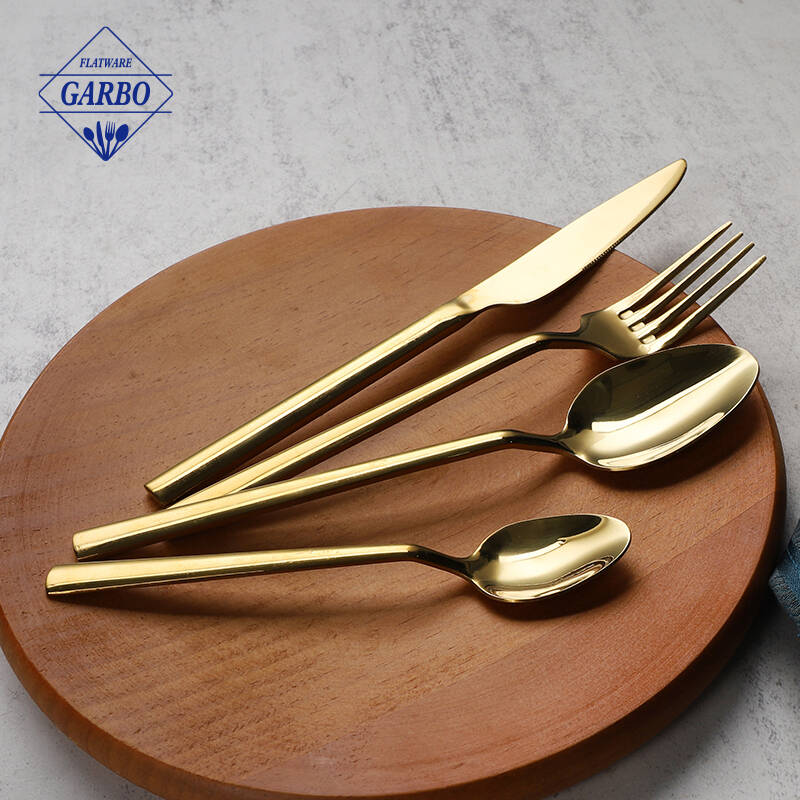 luxury design mirror polish cutlery sets for dinner