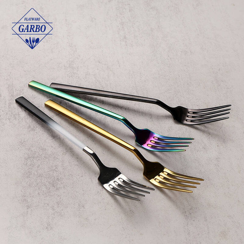 Modern PVD Colorful Mirror Polished Stainless Steel Dinner Fork