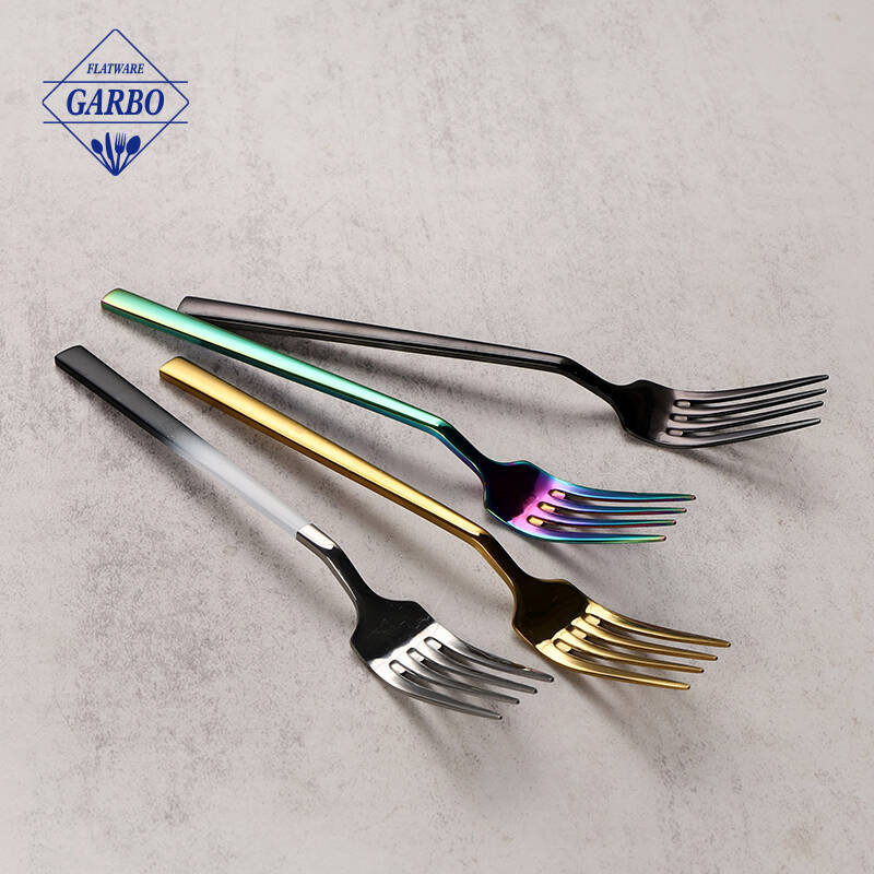 Modernong PVD Colorful Mirror Polished Stainless Steel Dinner Fork