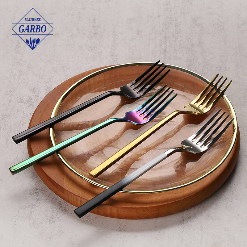 Modernong PVD Colorful Mirror Polished Stainless Steel Dinner Fork