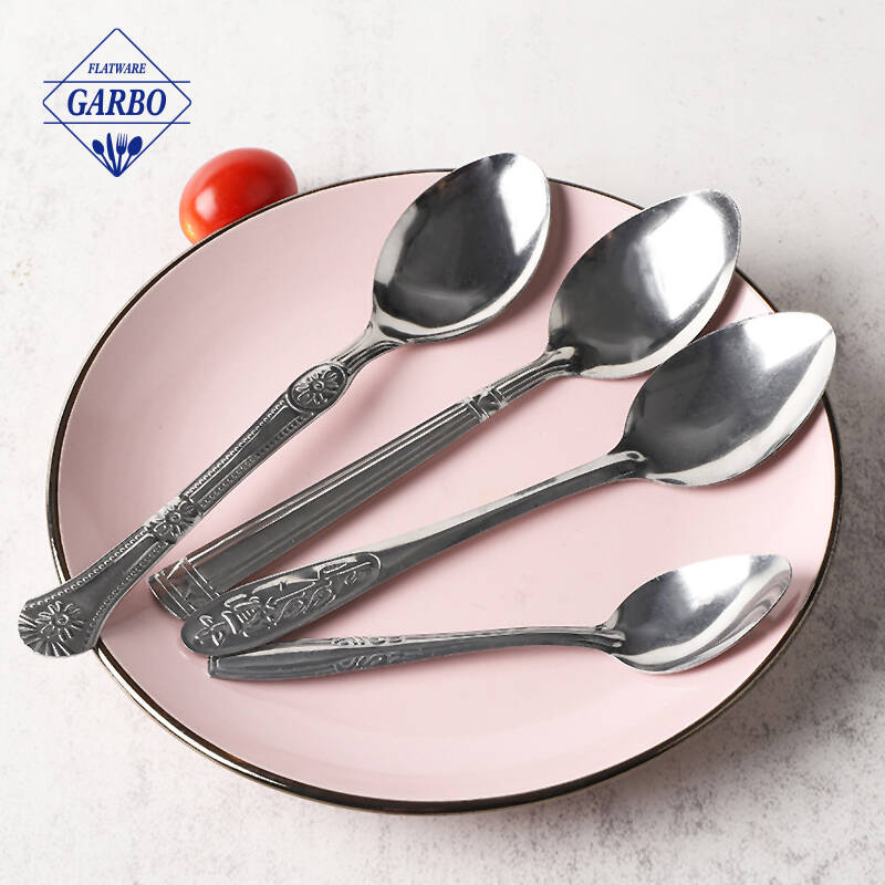 Cheap price wholesale table spoon 410ss custom available dinner spoon for soup