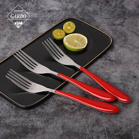 China cutlery factory direct sale stainless steel silverware dinner spoon with plastic handle