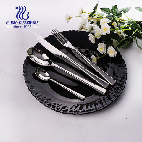 Customized popular sliverware set dinner fork and knife for home 