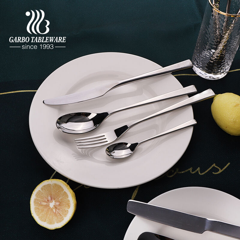 Customized popular sliverware set dinner fork and knife for home 