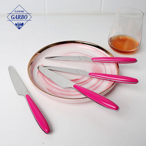 Couteau de table en acier inoxydable 430 de haute qualité en usine chinoise avec manche en plastique