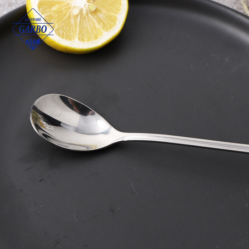 Long Handle Minimalist Mirror Polished Stainless Steel Ice Spoon