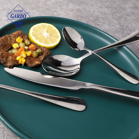 Cuchara plateada de la cena de la cucharilla del acero inoxidable del estilo simple de la venta superior del Amazonas