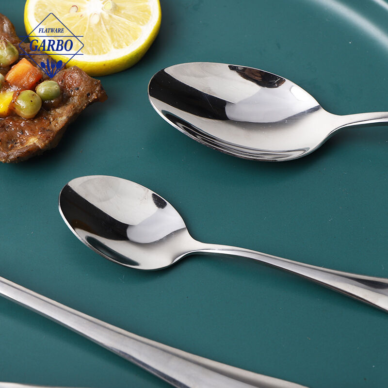 Cuchara plateada de la cena de la cucharilla del acero inoxidable del estilo simple de la venta superior del Amazonas