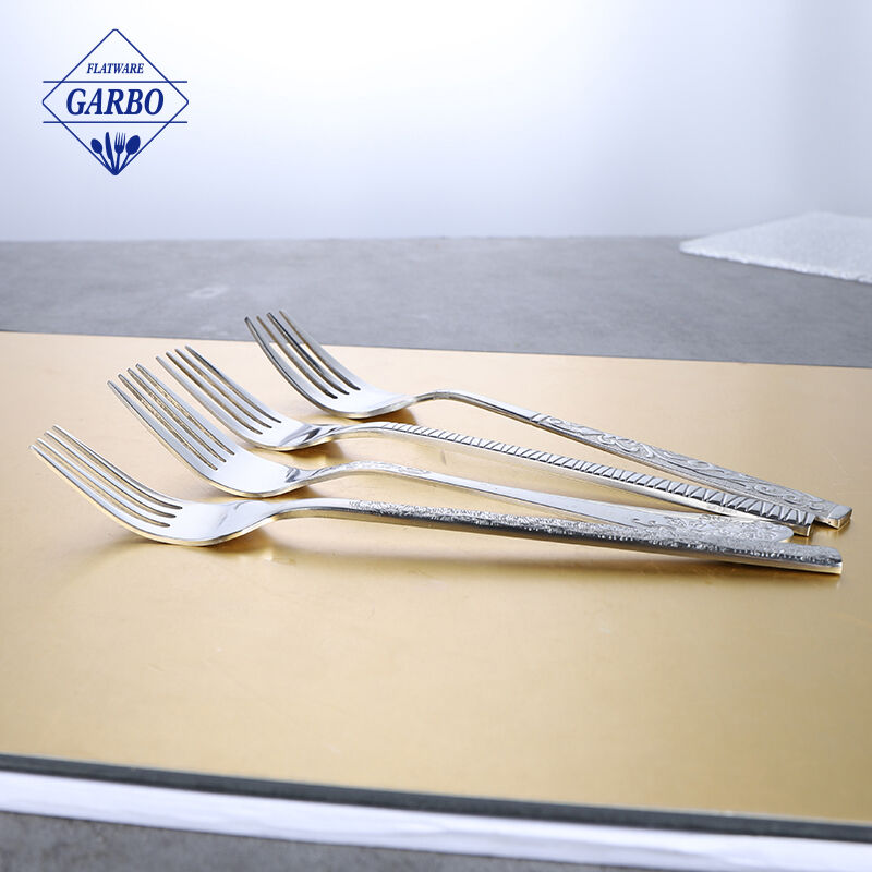 Maraming gamit at Elegant na Kainan na Silver Stainless Steel Fork