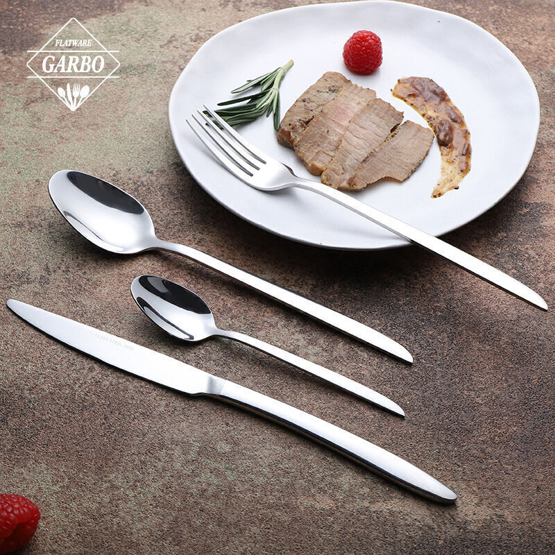 China Cutlery Factory Simple 4pcs Silver Ware 