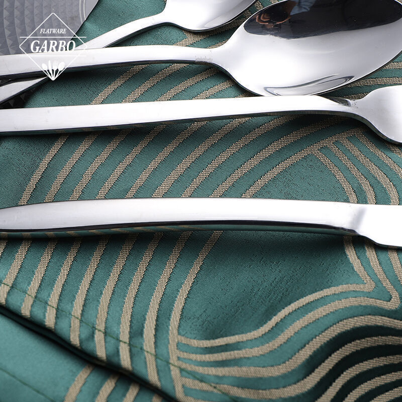 China Cutlery Factory Simple 4pcs Silver Ware