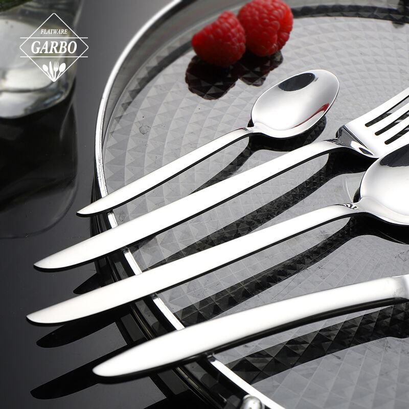 China Cutlery Factory Simple 4pcs Silver Ware