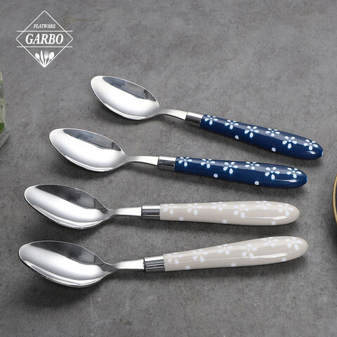 Garpu makan stainless steel harga murah warna silver dengan gagang plastik