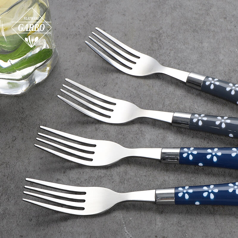 New arrived sliver dinner fork with plastic handle