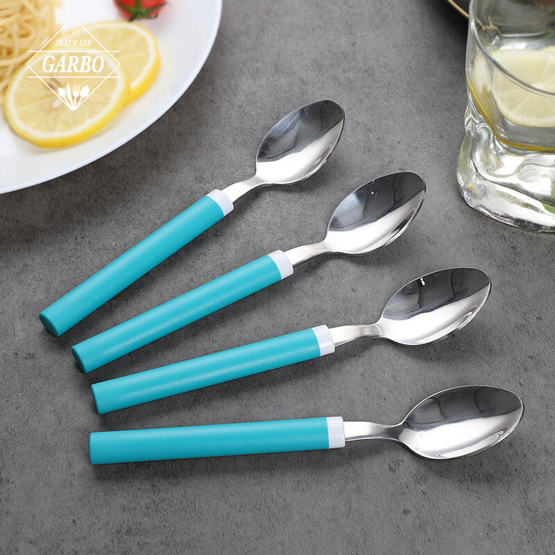 Popular amazon dinner spoon with plastic handle 