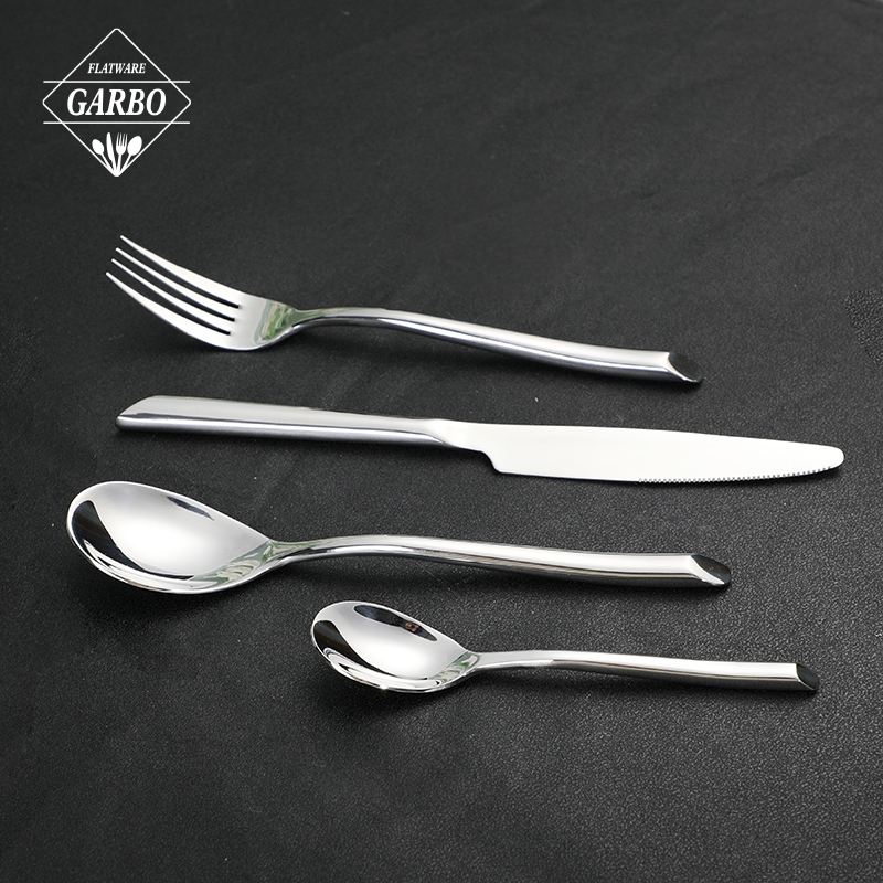 Elegant 18/10 Stainless Steel Cutlery Set high-end flatware with diamond handle