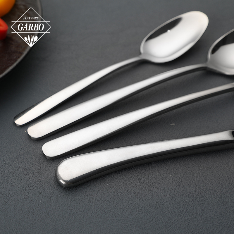 Simple Design Silvery Stainless Steel Cutlery Flatware Set