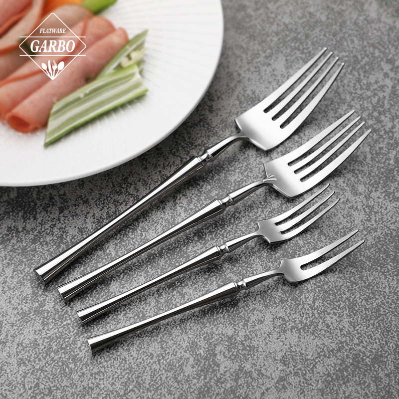 Premium Silvery 304 Stainless Steel Fork for Dinner Dessert Fruit