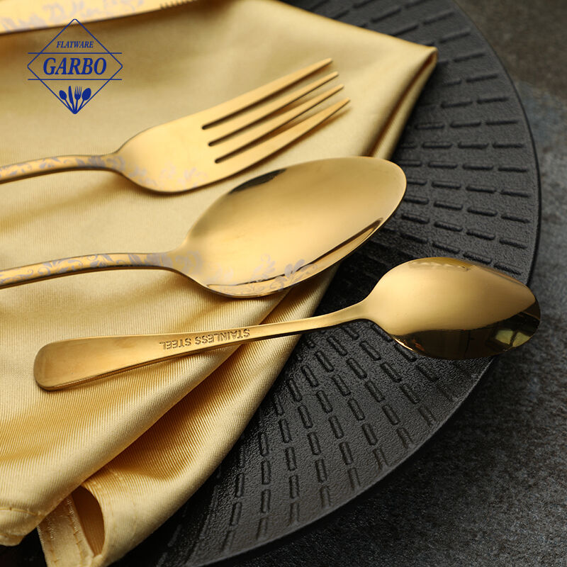 Factory Wholesale Retro Laser Design Stainless Steel Fork