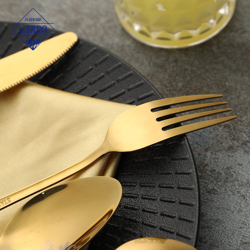 Classic Models stainless steel Dinner Set with PVD color