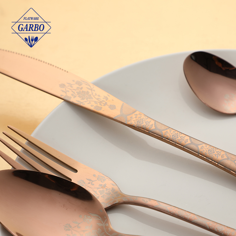 Factory direct PVD color Classic Model SS Dinner Cutlery Set 24PCS wholesale