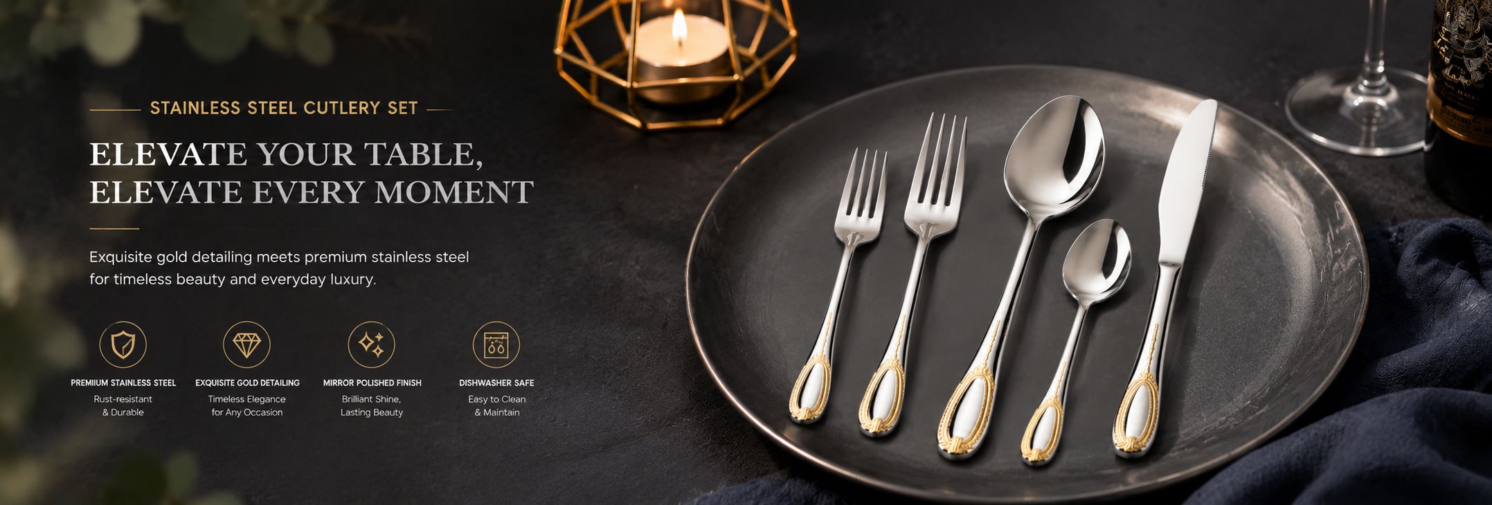 Gold&Colored Flatware made by Garbo
