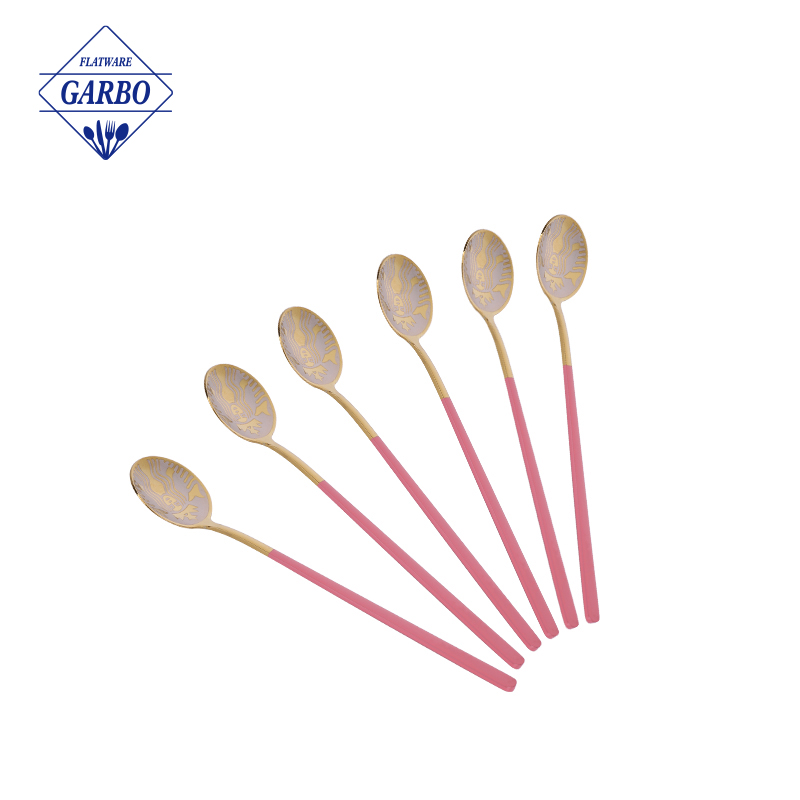 China made popular Electroplate colored spoon