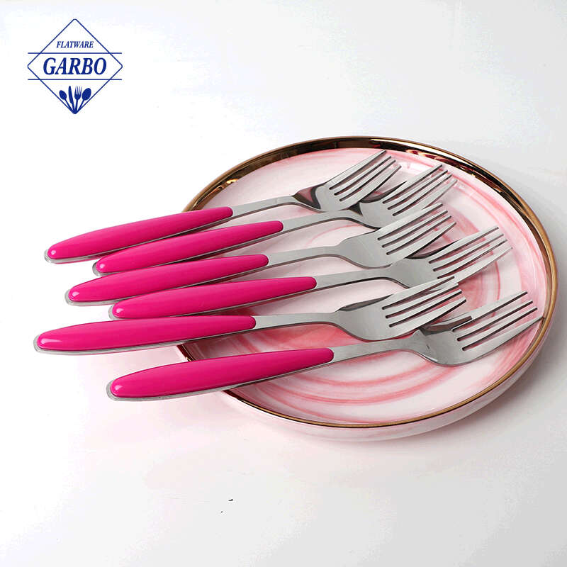 High Quality Stainless Steel Cutlery Sets With Red Plastic Handle