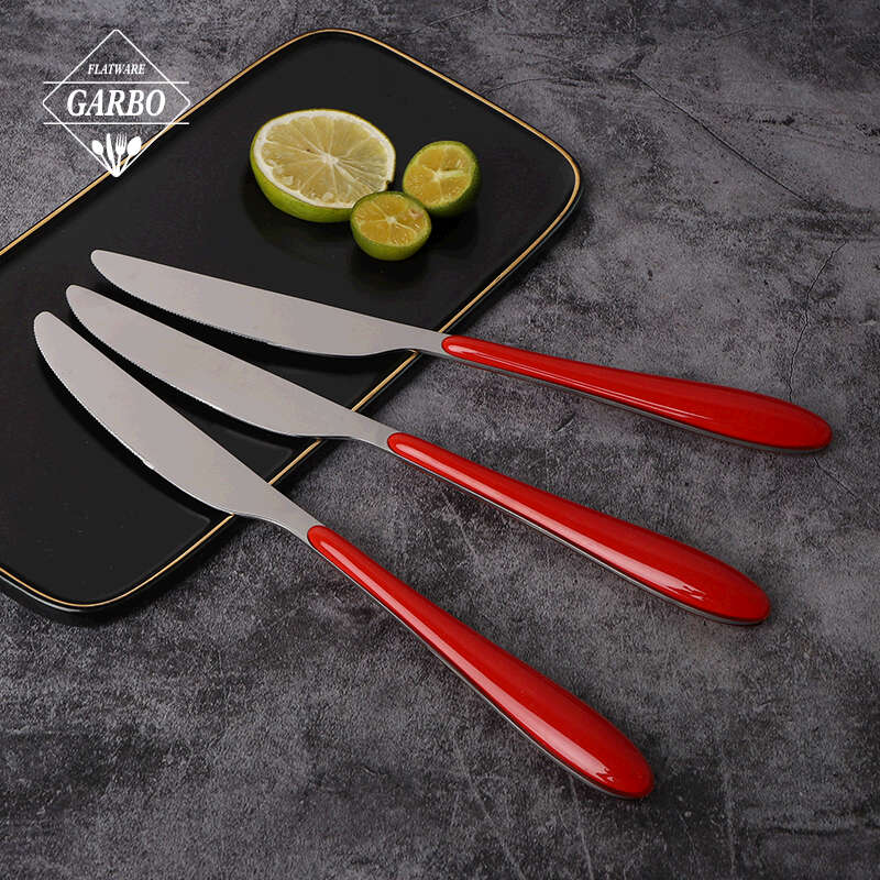 أساسيات سكاكين العشاء المصنوعة من الفولاذ المقاوم للصدأ بمقبض بلاستيك ABS