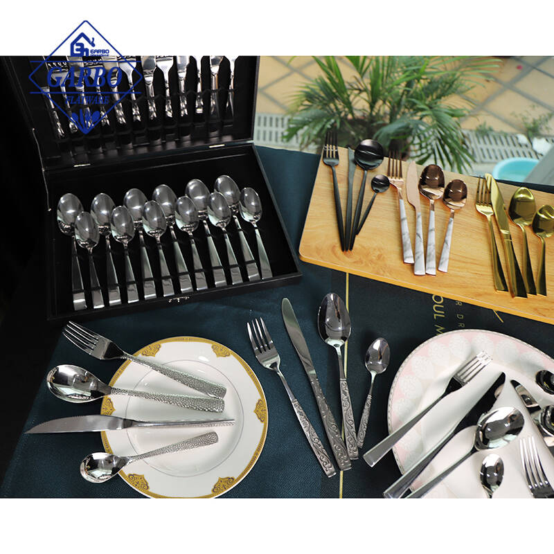 Amazon hot selling stainless steel flatware group promotional price cutlery
