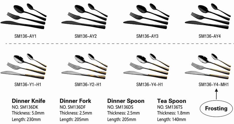 Garbo New Mold Stainless Steel Cutlery Set with Small MOQ