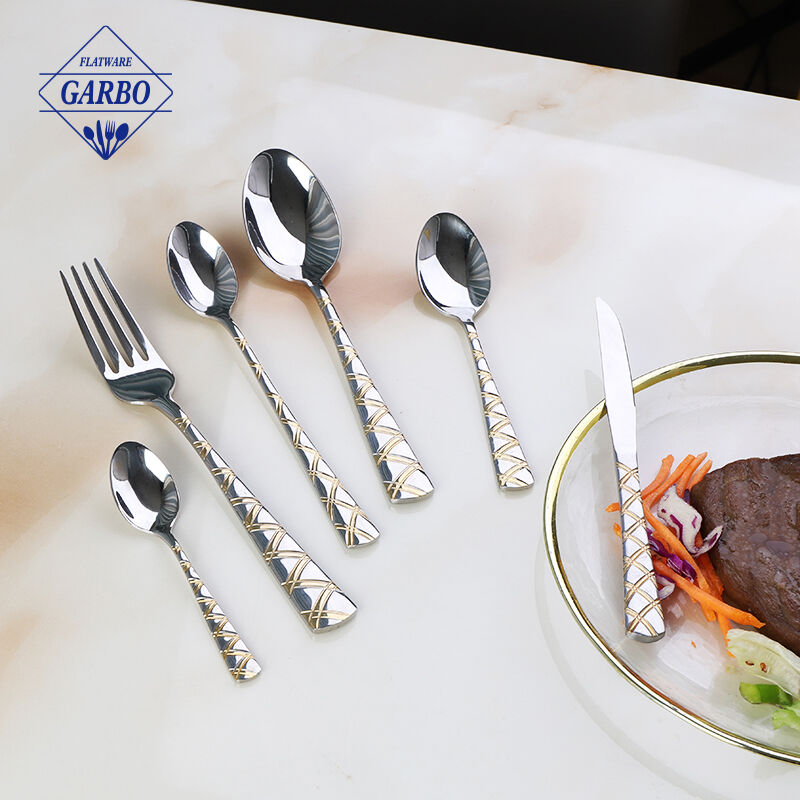 China cutlery factory stainless steel flatware set luxury kitchen utensil