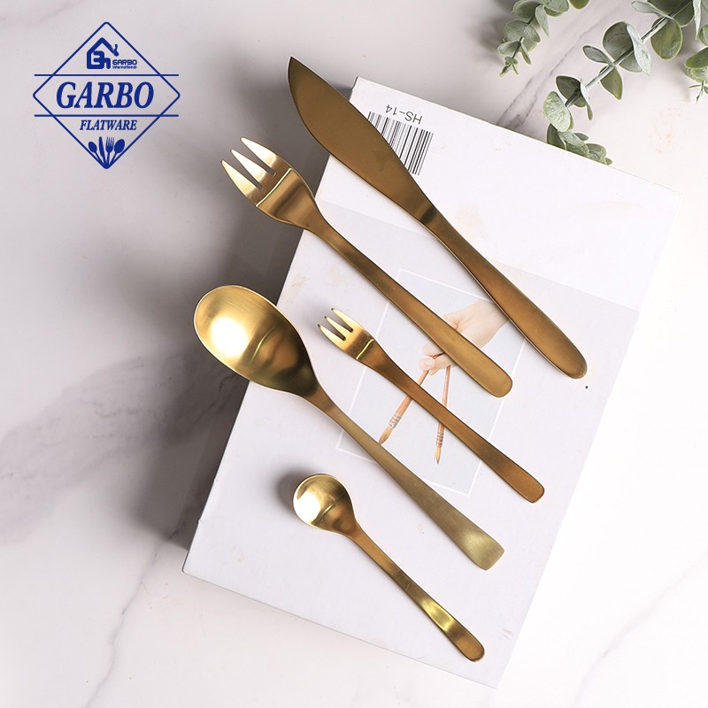 Matte polish flatware with high quality cutlery set wholesaler
