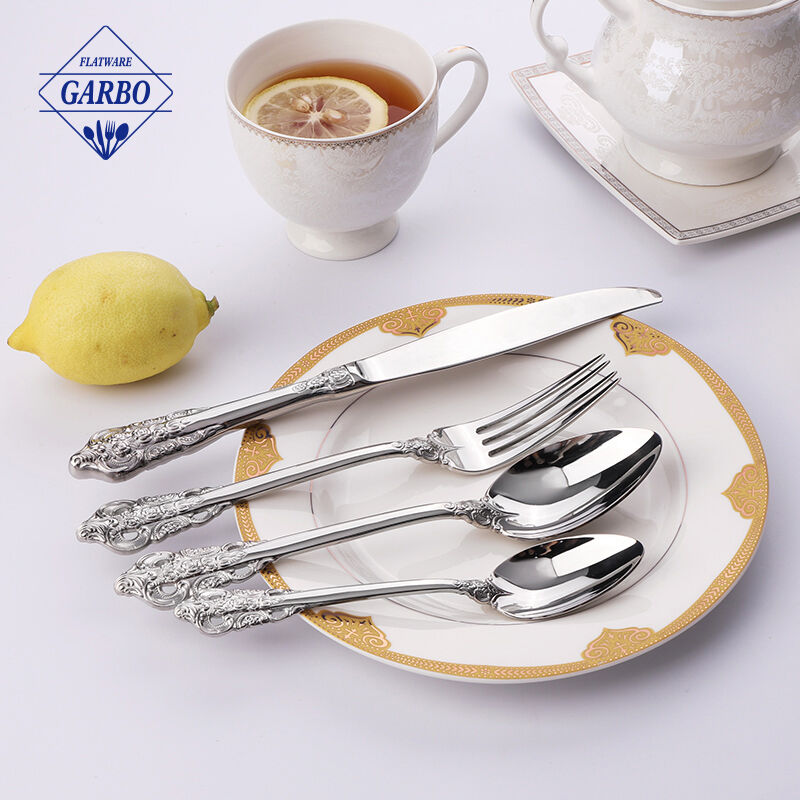 Different types of stainless steel used to make flatware