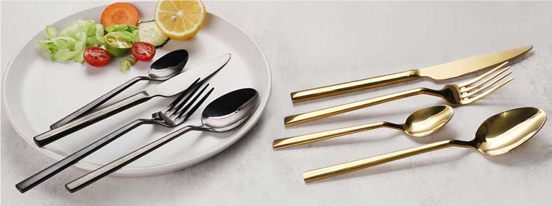 Golden Mirror Polished High Quality Stainless Steel 24PCS Flatware Sets