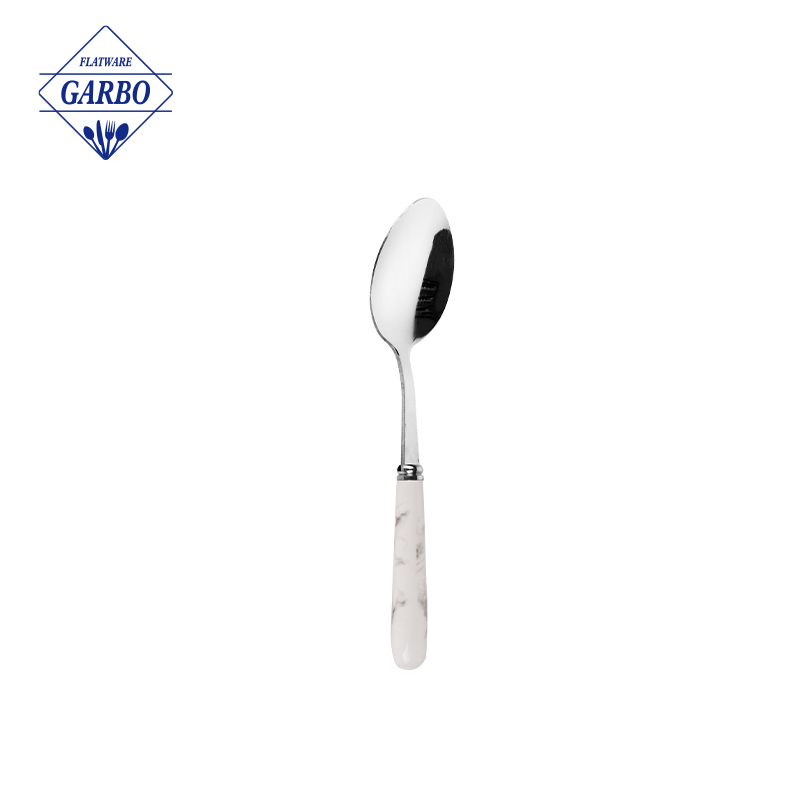 Manufacturer Bagong Disenyo May Kulay na Ceramic Handle Hindi kinakalawang na Asero Tea Spoon Coffee Spoon