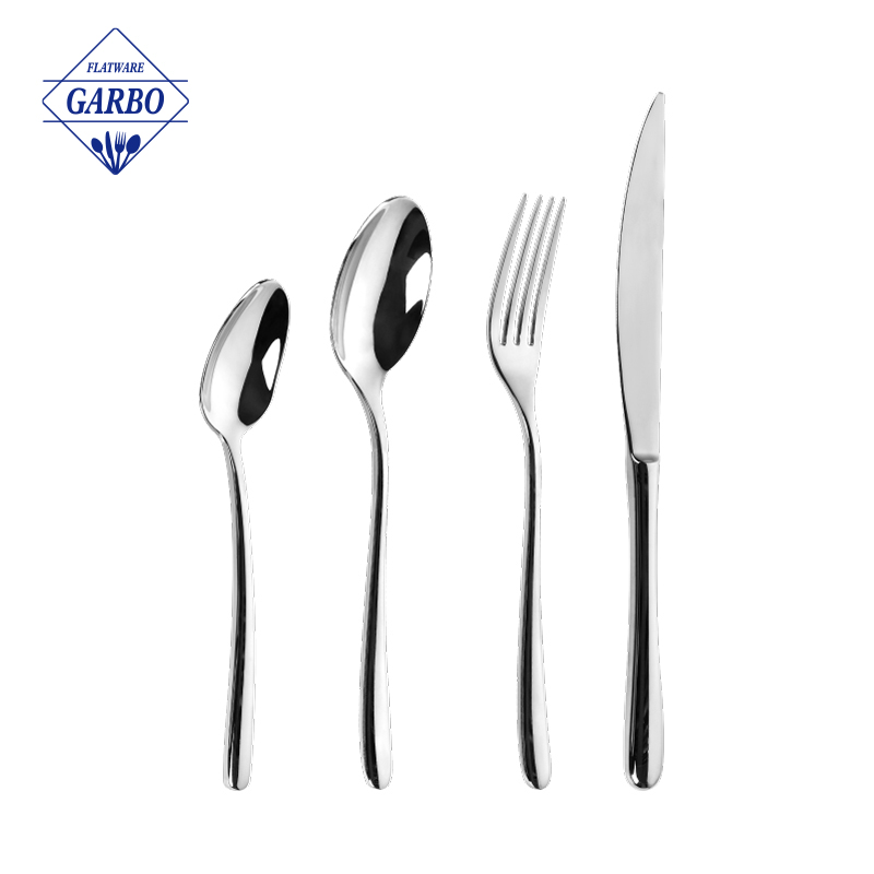 High-end 304(18/10) silverware stainless steel flatware set para sa paggamit ng hotel